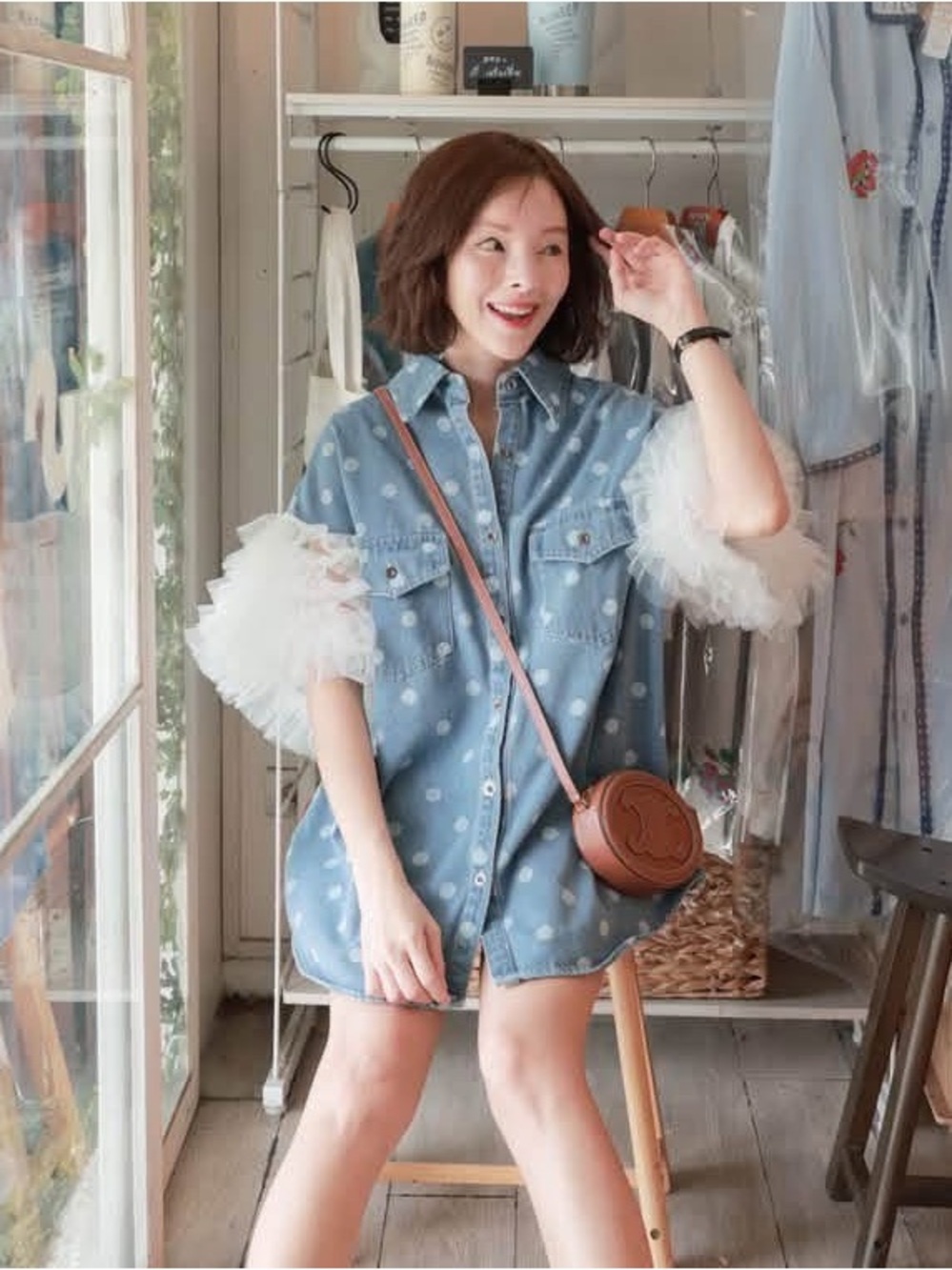 Polka Dot Denim
